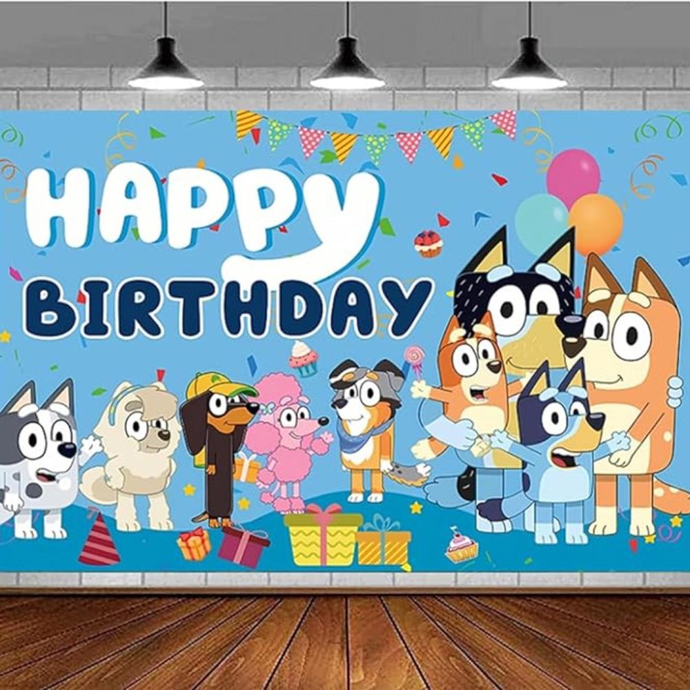 BLUEY HAPPY BIRTHDAY BACKDROP